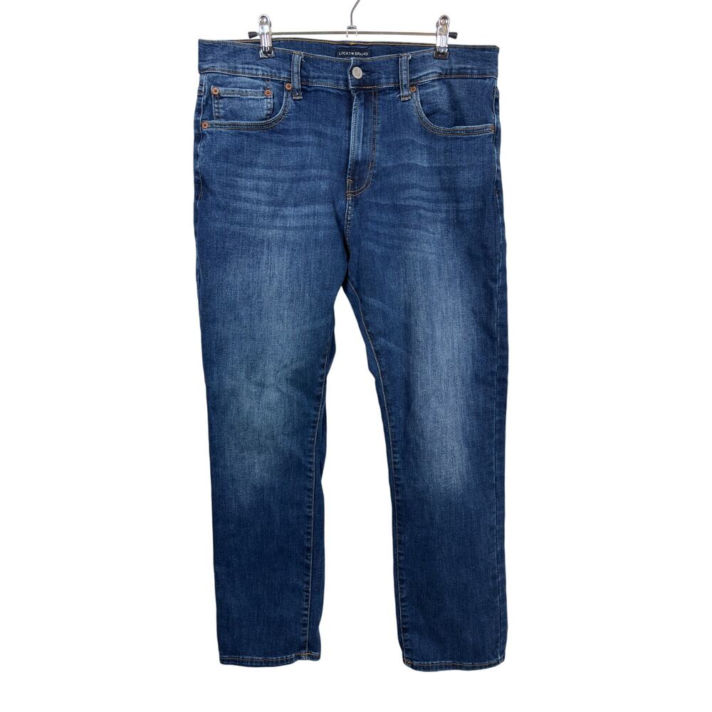 Lucky Brand 410 Athletic Straight Jeans Mens 34x30 Blue Stretch